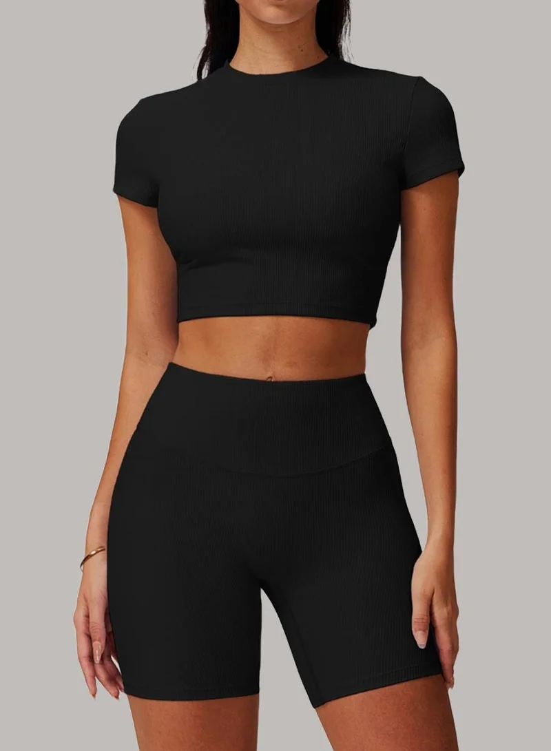 Womens Crop Top Short Sleeves