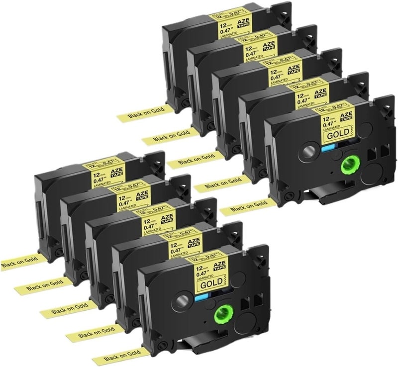 متوافق مع طابعات العلامات PT-P700 | 10 أشرطة علامات مغلفة بالأسود والأبيض (TZ 231/221/431/731) للتمييز المتعدد السيناريوهات (10 حزم، أسود على أبيض، 6 مم) - Image 5