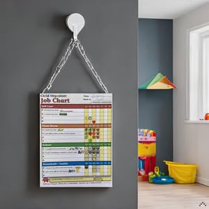 SHAPES ETC. 50 Sheets Child Organizer Job Chart 8.5inx11in Kids Reward Chart Chore Charts Teach Responsibility Positive Reinforcement Good Habits Daily Task Tracker Homeschool Parents USA Made - Image 3