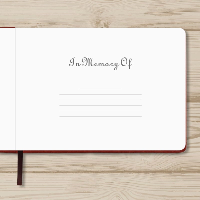 Tiankool Funeral Guest Book for Memorial Service - in Loving Memory Guest Book for Funeral Sign in - Celebration of Life Guest Book for Funeral Guest Registry-134 Pages,10" x 7",Hardcover,Brown - Image 3