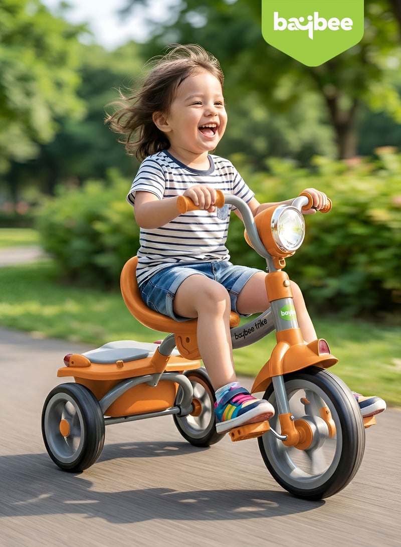 BAYBEE Flyer Tricycle for Kids Toddler Foldable Tricycle with Back Stroge & Head light for 2 to 5 Years Boys and Girls Kids Trike - Image 2
