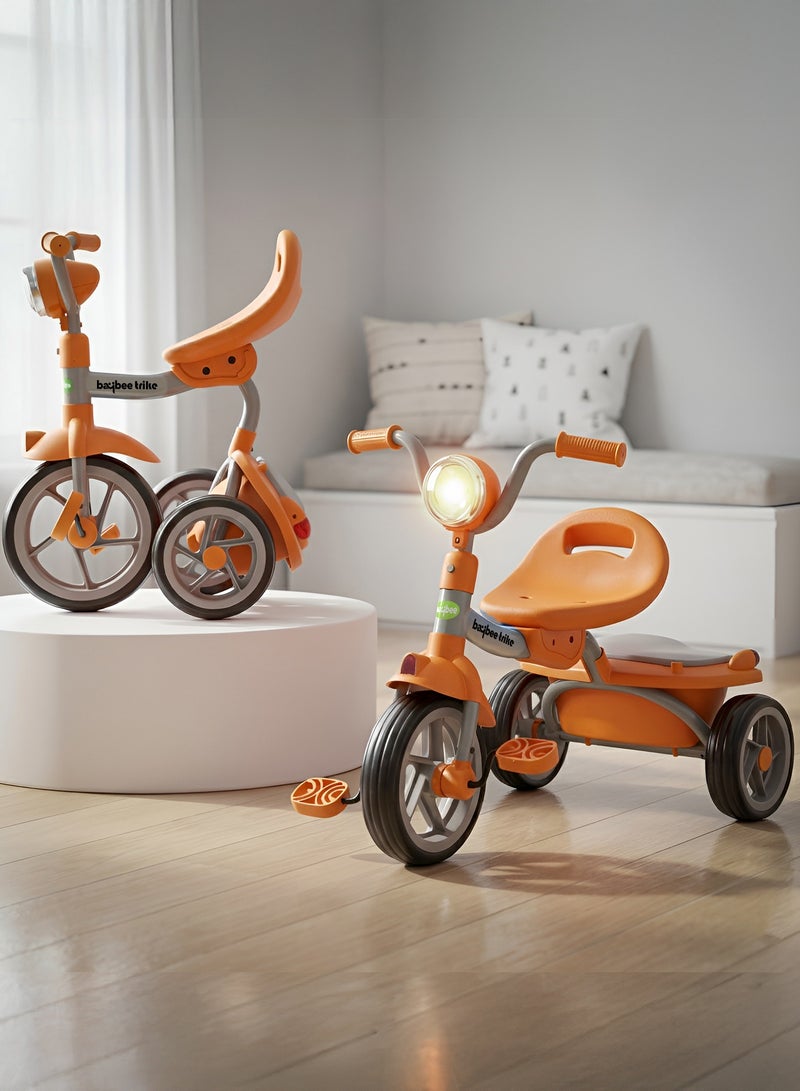 BAYBEE Flyer Tricycle for Kids Toddler Foldable Tricycle with Back Stroge & Head light for 2 to 5 Years Boys and Girls Kids Trike - Image 1