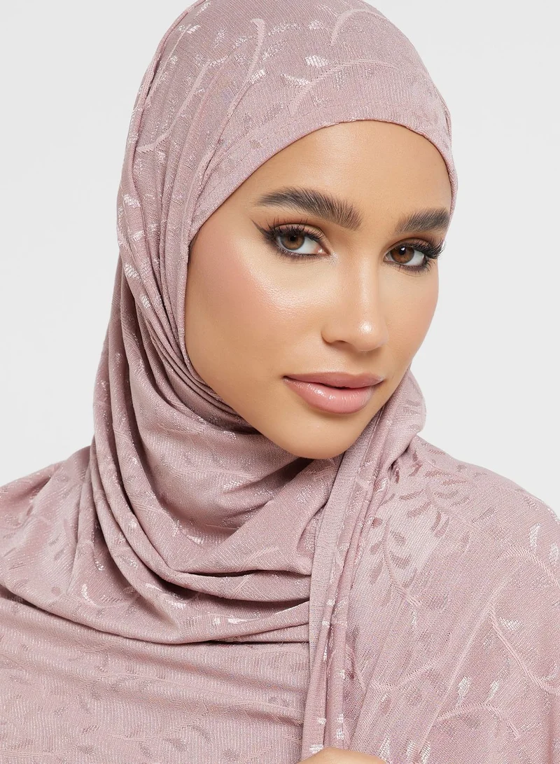Khizana Embroidered Long Hijab Scarf