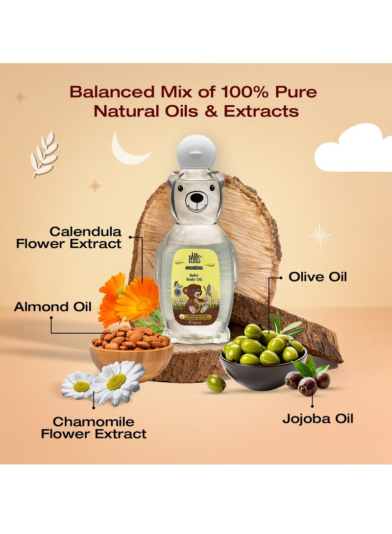 Paris Collection زيت جسم الأطفال - 200 مل | مزيج متوازن من 100% زيوت طبيعية نقية ومستخلصات - Image 3