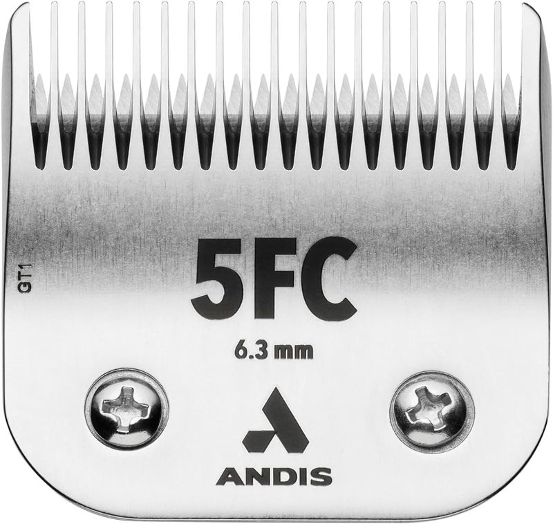 Andis 72630 Ultra Edge Detachable Dog Clipper Blade  Equipped with Stainless Steel for Precision Trimming Fits MotorDriven Trimmer  for Pets Fast TouchUps  Full Grooming Size 5Fc Silver - Image 1