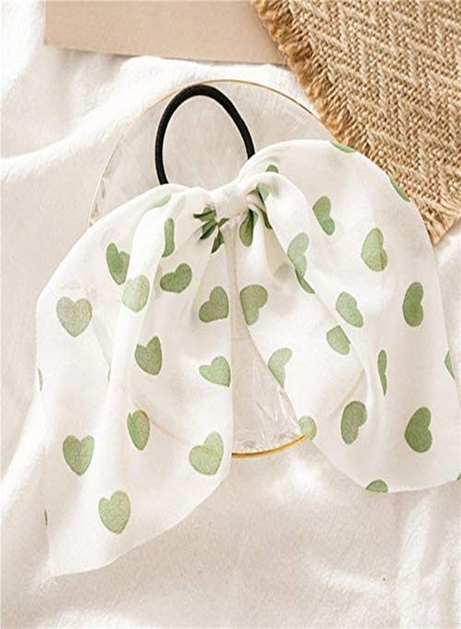 Minta Scrunchies tie 3 pieceSilk Satin Scarf Hair Ties Elastic Hair Bands Ponytail Holder Flower Printed Hair Bobbles Vintage Accessories for Women Girls - Image 2