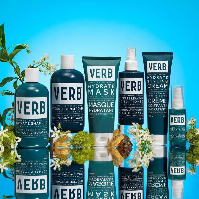 VERB Hydrate Styling Cream Sample, 1 oz - Smooth + Reduce Frizz for Dry + Frizzy Hair - Amber + Warm Jasmine Scent - Image 5