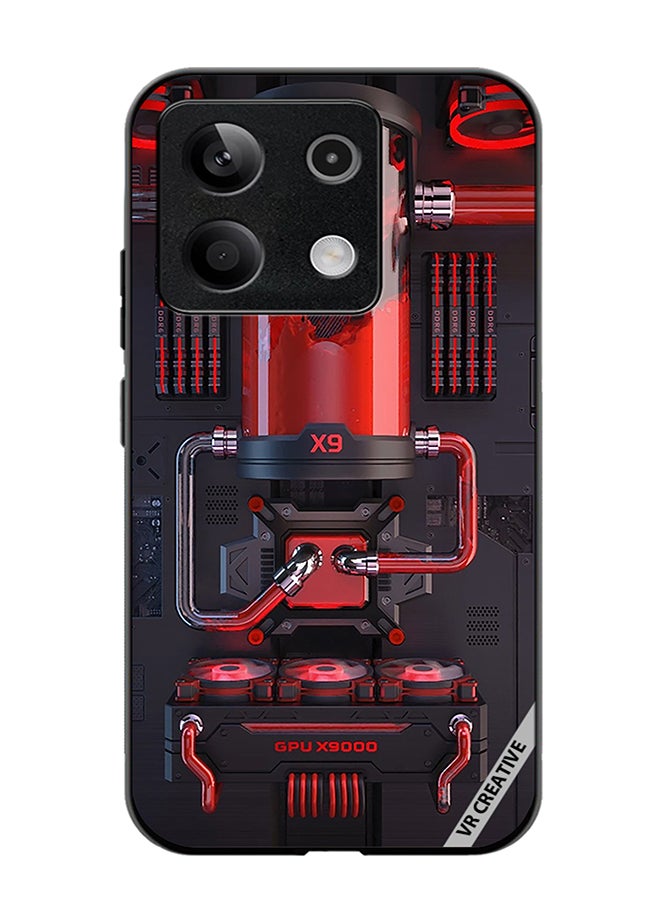 VR CREATIVE Protective Case Cover For Xiaomi Poco X6 Red X9 Design Multicolour - Image 1