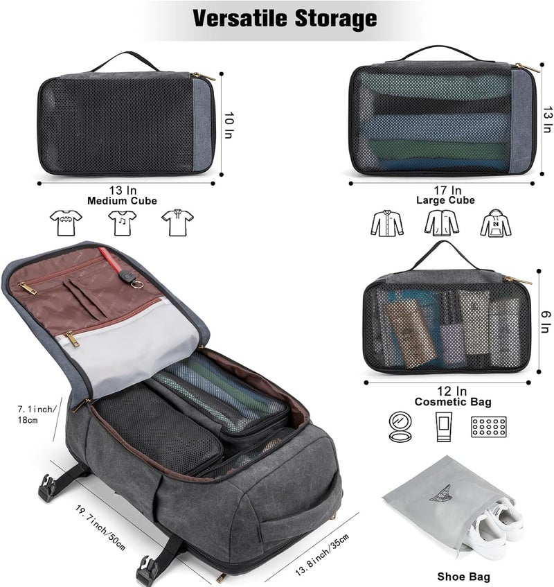 Tzowla Travel Laptop Backpack for Men Women Flight Approved,40L Large Capacity Water Resistant Anti Theft Backpacks with USB Port - Image 2