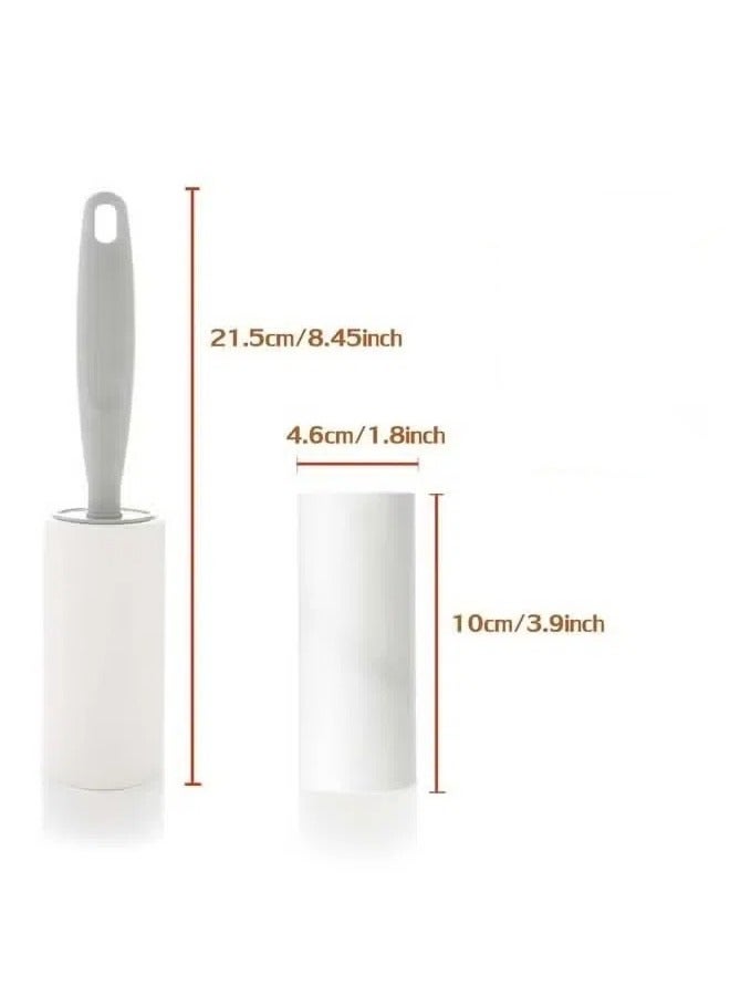 Portable Lint Roller with 2 Handle 5 Refills 300 Sheets Replacement 5 Pieces Set Pet Hair Remover  - Image 2