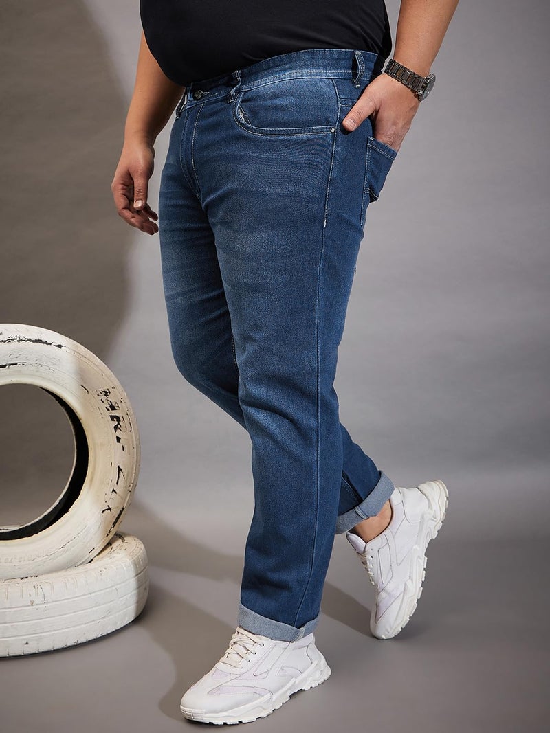 Bigbanana Men's Regular Fit Jeans (Shoma,Blue,5XL) - Image 4