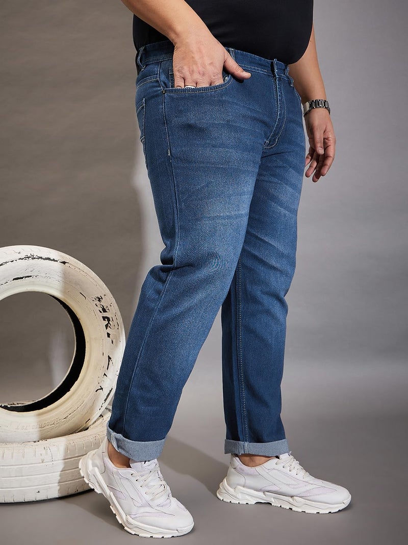Bigbanana Men's Regular Fit Jeans (Shoma,Blue,5XL) - Image 5