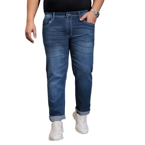 Bigbanana Men's Regular Fit Jeans (Shoma,Blue,5XL) - Image 1