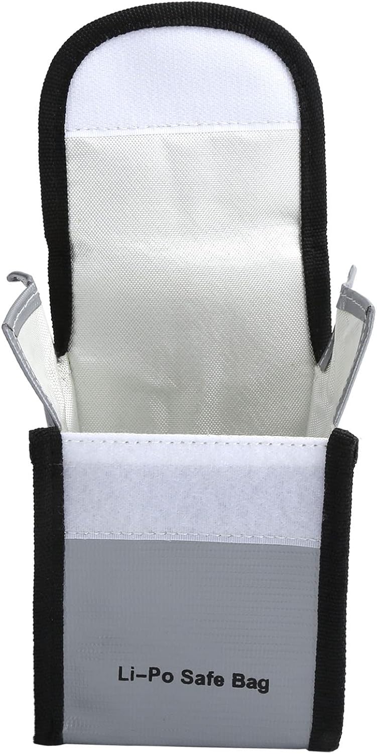 Fireproof LiPo Safe Bag Secure Document Money Storage for Home Office, High Temperature Pouch for Batteries, 7.5x10.2x15cm - Image 1