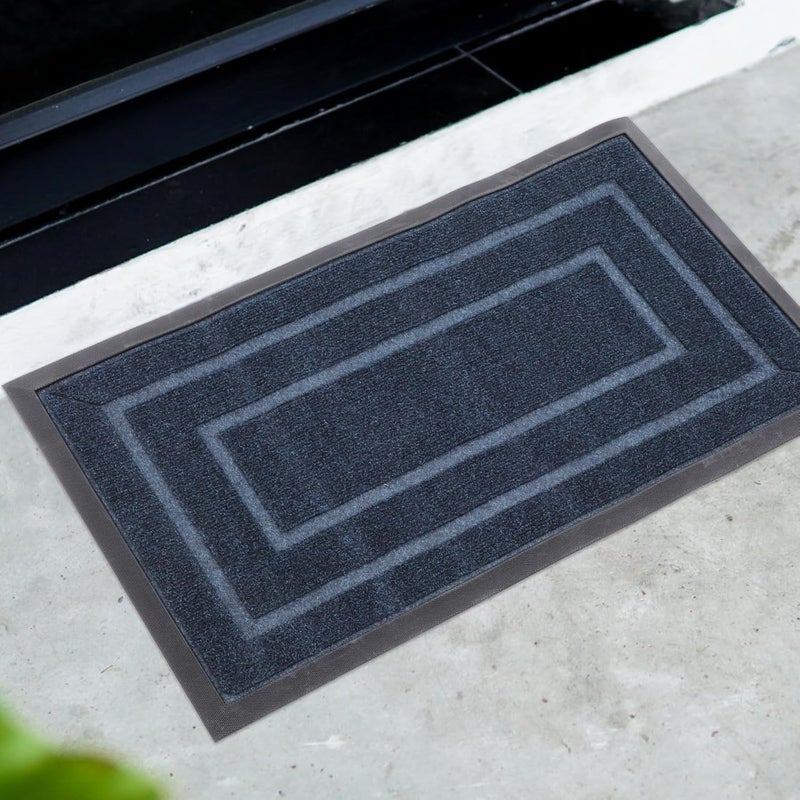Toyvian Rubber Entryway Mat 43.5x75cm Non-Slip Absorbent Floor Pad for Indoor Outdoor Bathroom Door Home Use - Image 2