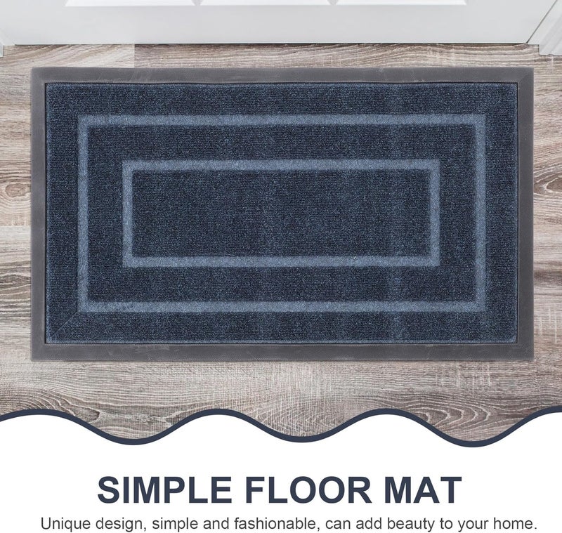 Toyvian Rubber Entryway Mat 43.5x75cm Non-Slip Absorbent Floor Pad for Indoor Outdoor Bathroom Door Home Use - Image 4