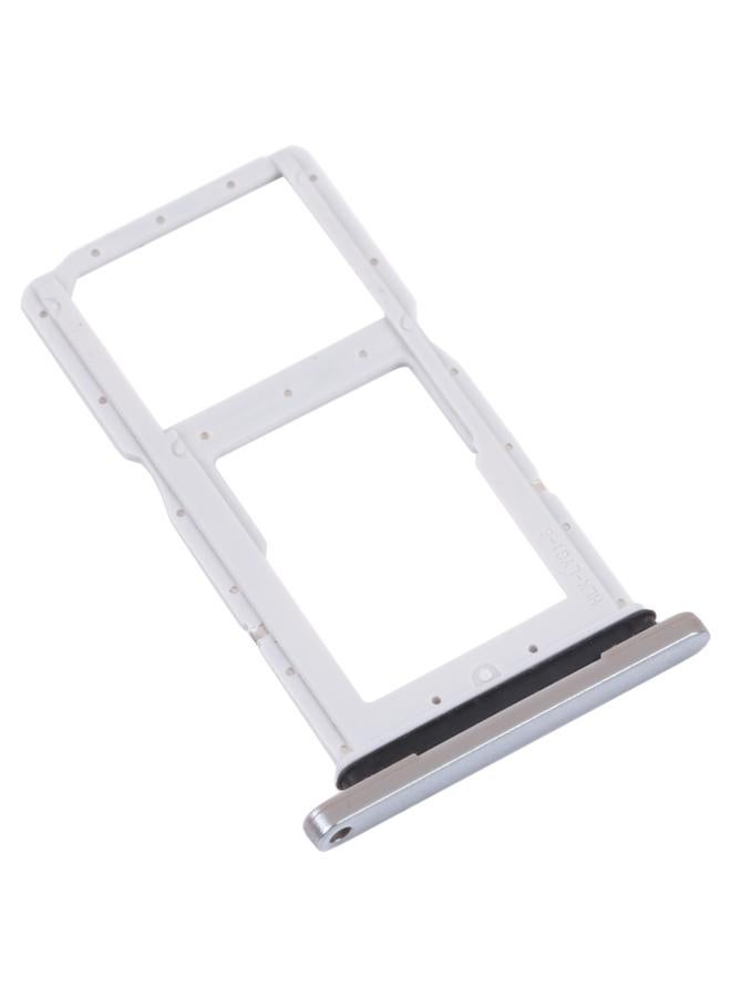 erorex SIM Card Tray + SIM Card Tray / Micro SD Card Tray for Honor 9X (Silver) - Image 3