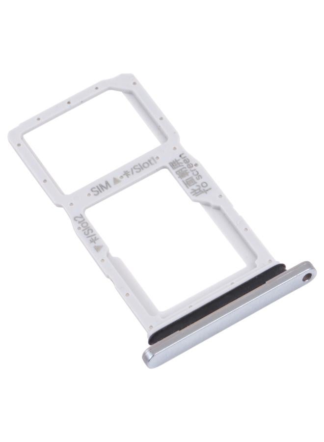 erorex SIM Card Tray + SIM Card Tray / Micro SD Card Tray for Honor 9X (Silver) - Image 2