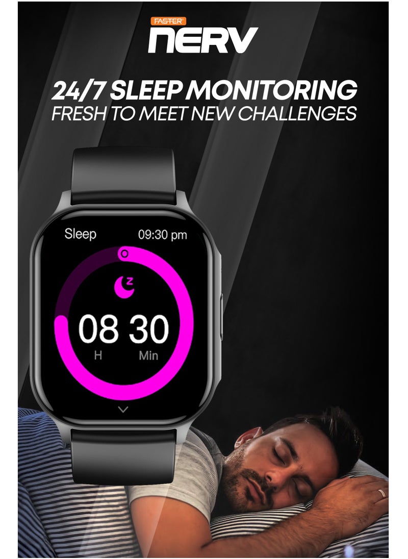 Faster - Smart Watch Pro - 2.04" AMOLED Always-On Display, Bluetooth Calling, Fitness Tracking, Sports Modes, Heart Rate & Sleep Monitoring, IP68 Waterproof, 260mAh Battery, Android & iOS Compatible - Image 1