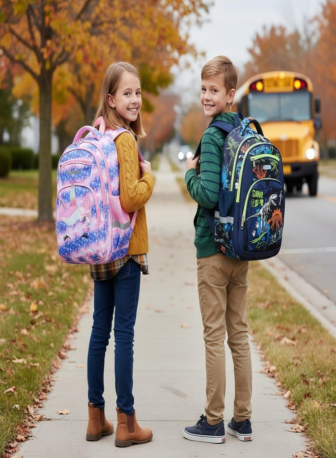Cusangel School backpack for girls, children's backpacks with chest strap children, 21 L large capacity primary school backpack, 1-7th grade girls backpack, for 6-9 years girls - Image 2