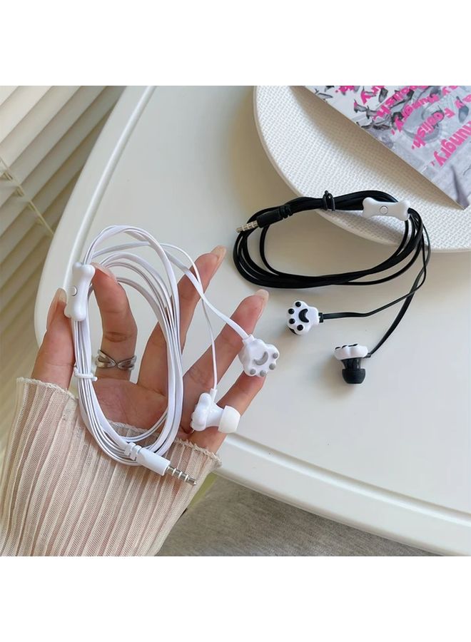 Black Cat Claw Wired Headset With Microphone For Apple iPhone Laptops Music Listening - Image 2