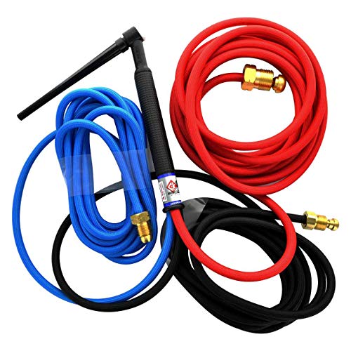 CK Worldwide CK20-12SF 250A 12.5' 3-Pc Red Metal TIG Welding Torch - Image 1