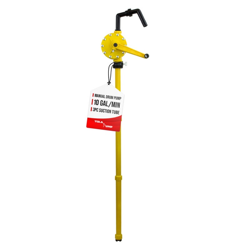 TERA PUMP TRRP90P Plastic Rotary Drum Barrel Pump for Non Acidic Liquids
