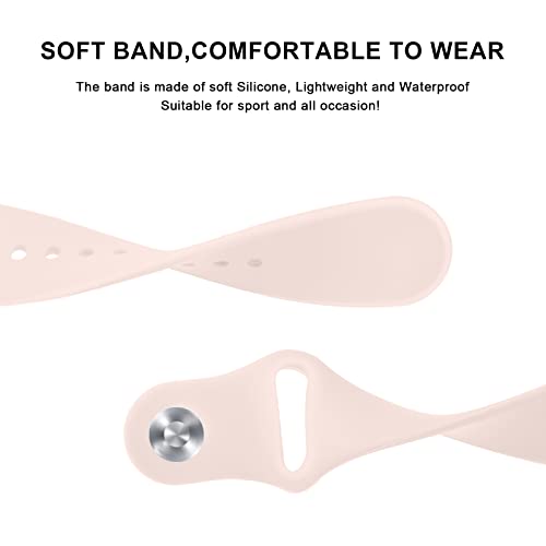 Tobfit Silicone 22mm SmartWatch Strap Compatible with ColorFit Pro 4/Pro 4 Max/Ultra/Ultra 2, Amazfit GTR 47mm/ GTR 2E, Galaxy Watch 3 45mm, Realme S/S Pro & All 22mm Watches,Pink Sand - Image 2