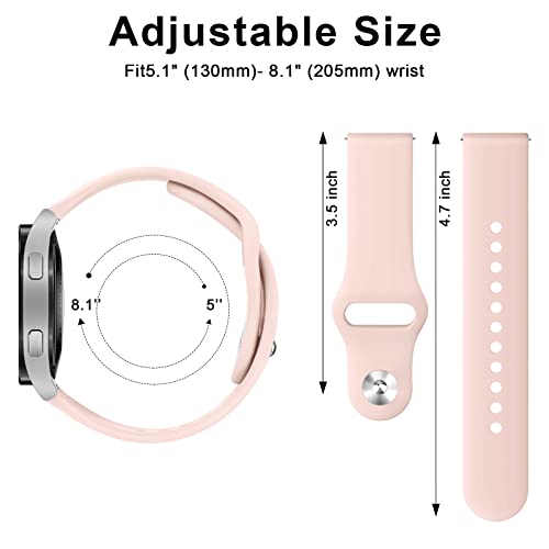 Tobfit Silicone 22mm SmartWatch Strap Compatible with ColorFit Pro 4/Pro 4 Max/Ultra/Ultra 2, Amazfit GTR 47mm/ GTR 2E, Galaxy Watch 3 45mm, Realme S/S Pro & All 22mm Watches,Pink Sand - Image 4