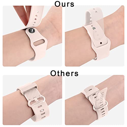 Tobfit Silicone 22mm SmartWatch Strap Compatible with ColorFit Pro 4/Pro 4 Max/Ultra/Ultra 2, Amazfit GTR 47mm/ GTR 2E, Galaxy Watch 3 45mm, Realme S/S Pro & All 22mm Watches,Pink Sand - Image 5