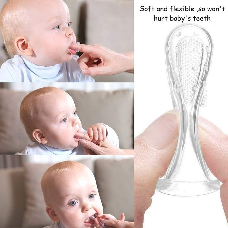 ROFORUF Manual, Silicon Baby Finger Brush Reusable Silicon Made Food Grade Quality With Storage For Oral Hygiene Massaging & Easy Cleaning (Fb Pink Pack-2) - Image 5