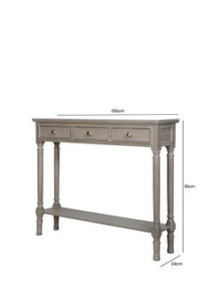 VANITY LIVING VANITY LIVING 3 Drawer MDF Console Table for Hallway & Living Room Furniture, 100cm Slim Entry Hall Table Cabinet  - Image 2