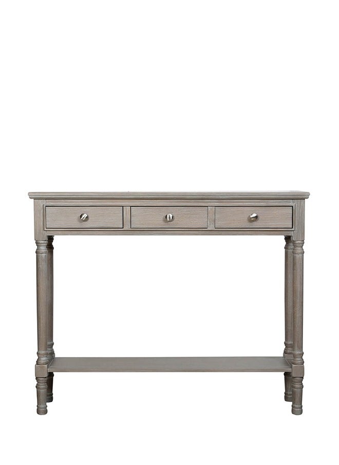 VANITY LIVING VANITY LIVING 3 Drawer MDF Console Table for Hallway & Living Room Furniture, 100cm Slim Entry Hall Table Cabinet  - Image 3