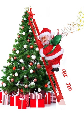 Electric Climbing Santa Claus Christmas Decoration Electric Climbing Up and Down Ladder Santa Claus with with Music Funny Singing Christmas Tree Decorations Christmas Gift for Kids (A) - pzsku/Z7260277D9FD0DB5AADA4Z/45/_/1731397758/3c586e1c-dd77-4ec7-9b71-994847ffda5d
