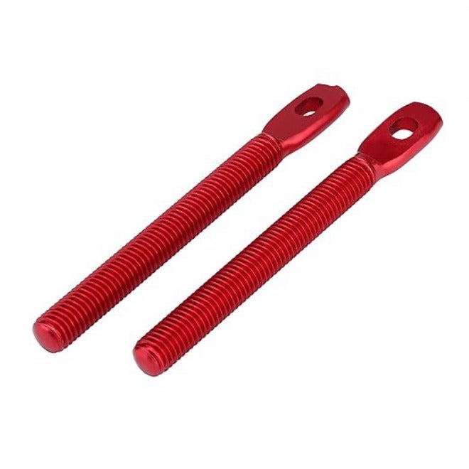 Universal Bonnet Hood Pin Lock Latch Kit, Aluminum Alloy, Black - Secure Engine Bay, Rustproof Construction, Ideal for Racing Sport Cars (Red) Red - Image 4