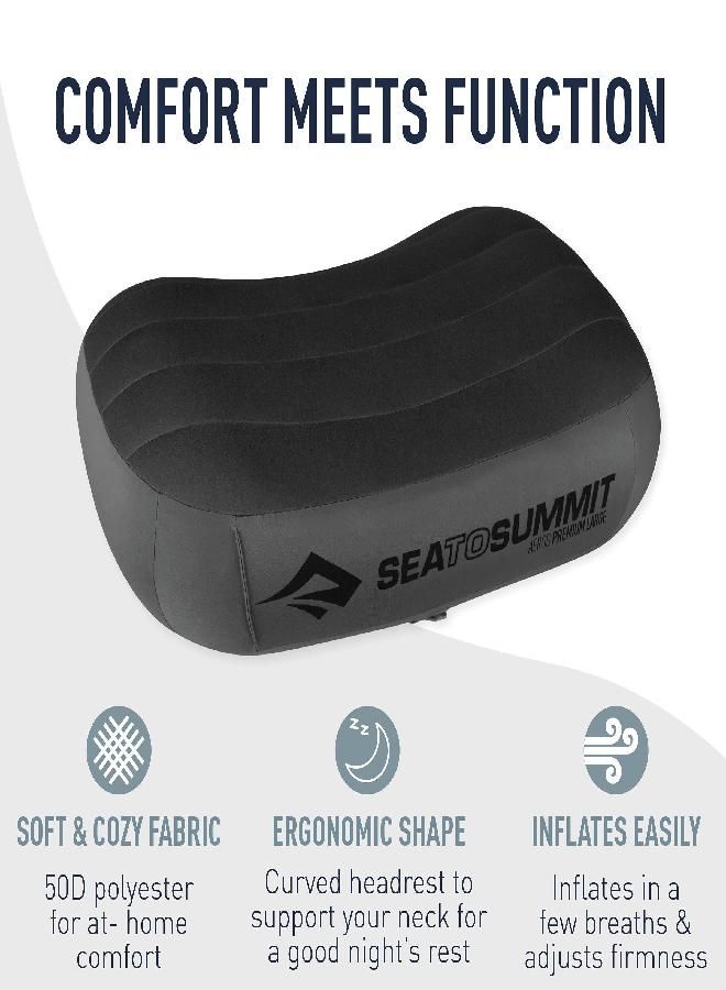 SEA TO SUMMIT To Summit Aeros Premium Inflatable Travel Pillow, Large (16.5 X 11), Grey - Image 5