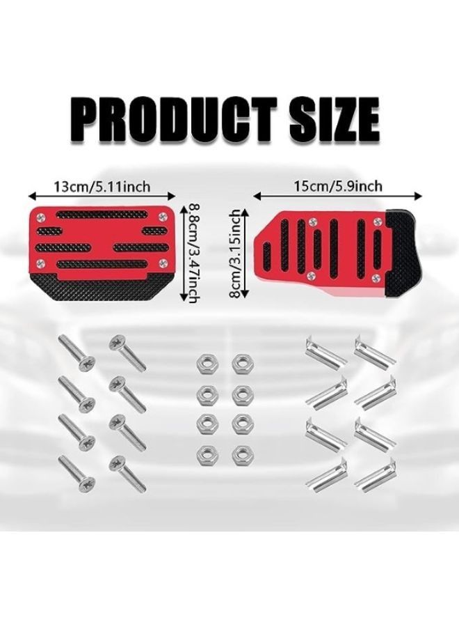 Generic 1 Set Aluminum Alloy Non-Slip Pedal and Sport Brake Pedal Pads - Image 2