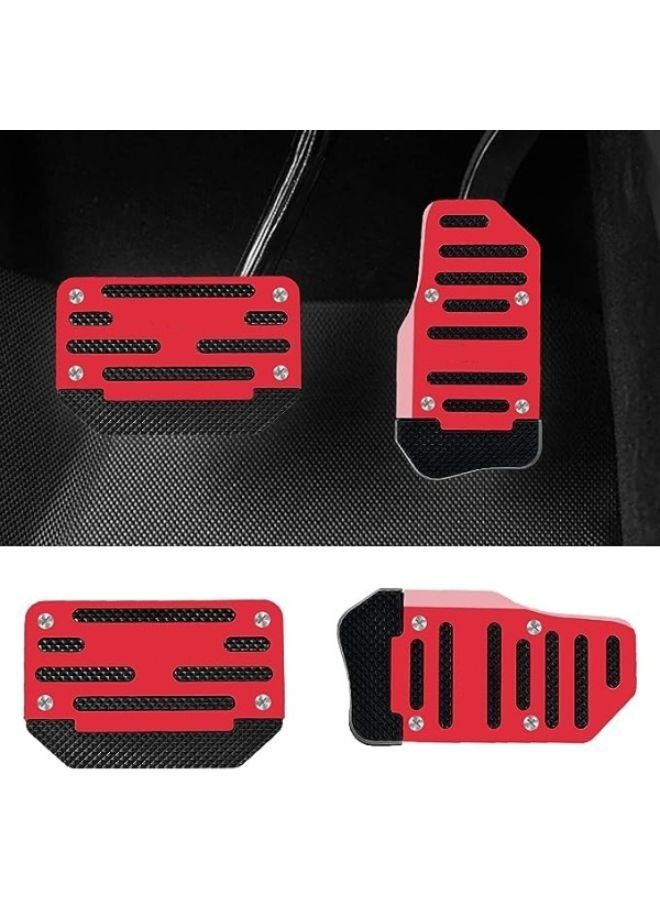 Generic 1 Set Aluminum Alloy Non-Slip Pedal and Sport Brake Pedal Pads - Image 1