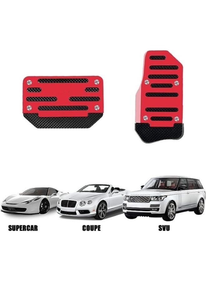 Generic 1 Set Aluminum Alloy Non-Slip Pedal and Sport Brake Pedal Pads - Image 3