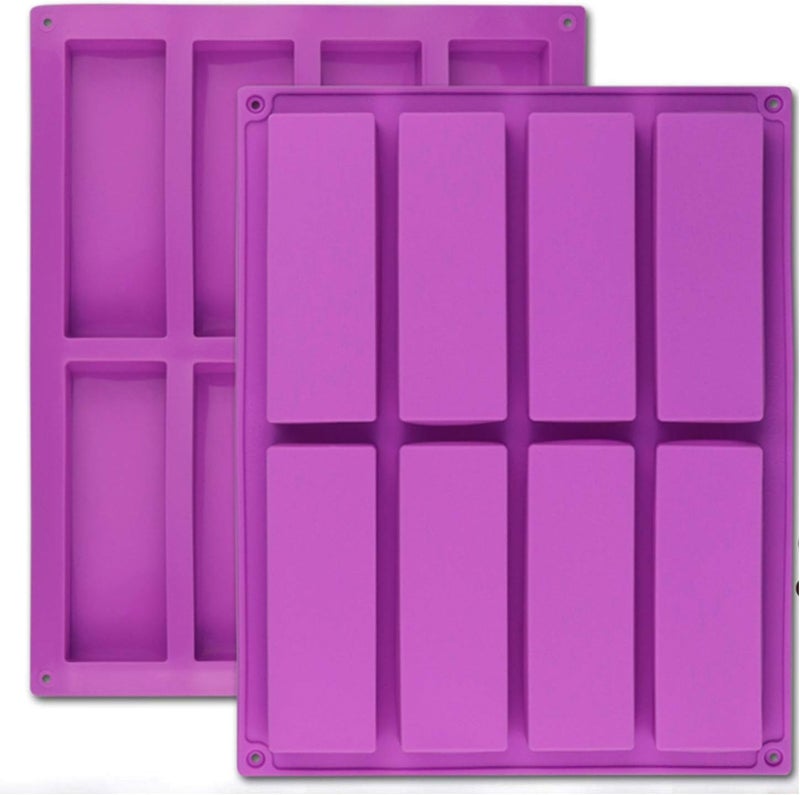 2 Pieces 8-Cavity Silicone Granola Bar Mold, Large Rectangle Baking Mold For Cereal Bars And Snacks - Image 2
