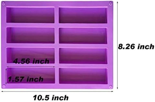 2 Pieces 8-Cavity Silicone Granola Bar Mold, Large Rectangle Baking Mold For Cereal Bars And Snacks - Image 5