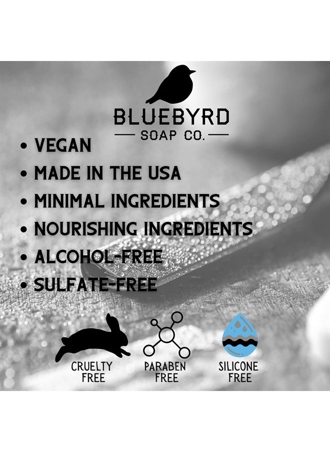 BLUEBYRD SOAP CO. BLUEBYRD Soap Co Artisan Handmade Men's Soap Bars Set of 6, Masculine Scented Fragrance Man Bar Soaps Variety Pack 6, Natural Exfoliating Men's Soap Gift for Dad | Sandalwood, Citrus Cedar Sage, Bay R  - Image 4