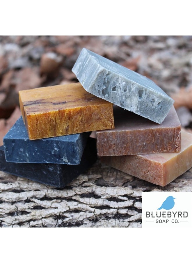 BLUEBYRD SOAP CO. BLUEBYRD Soap Co Artisan Handmade Men's Soap Bars Set of 6, Masculine Scented Fragrance Man Bar Soaps Variety Pack 6, Natural Exfoliating Men's Soap Gift for Dad | Sandalwood, Citrus Cedar Sage, Bay R  - Image 3