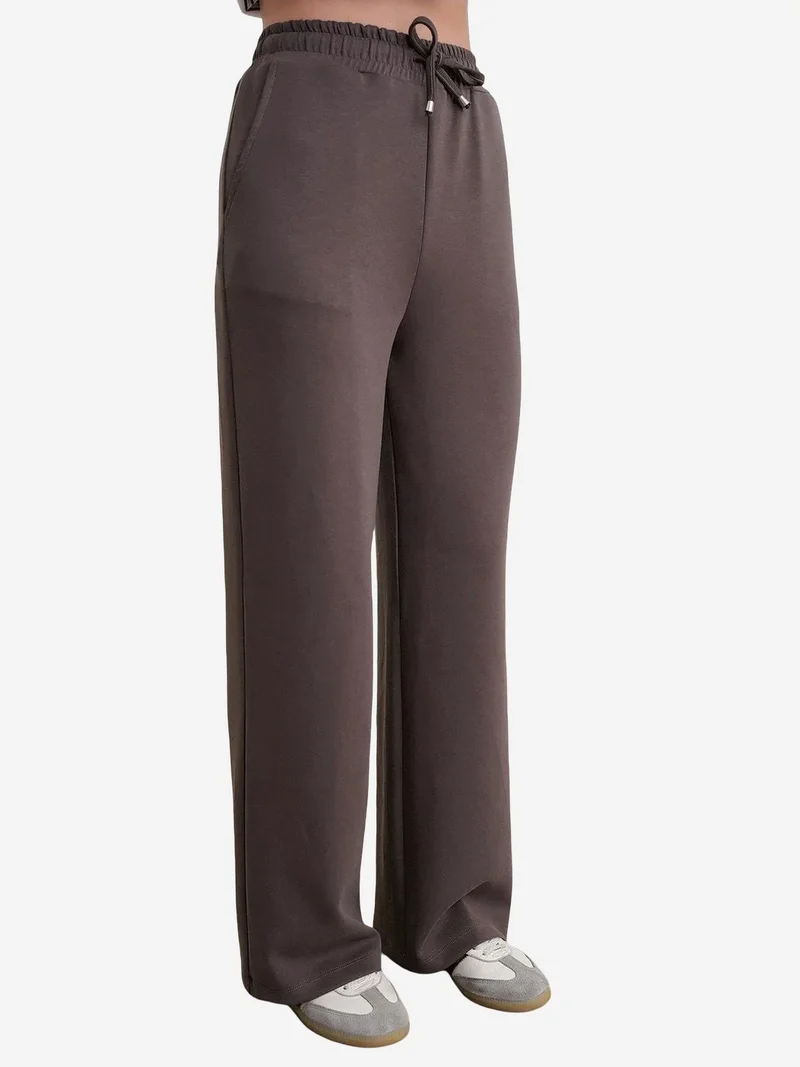 MixRay MIXRAY High Waist Pull On Straight Leg Pants with Pockets