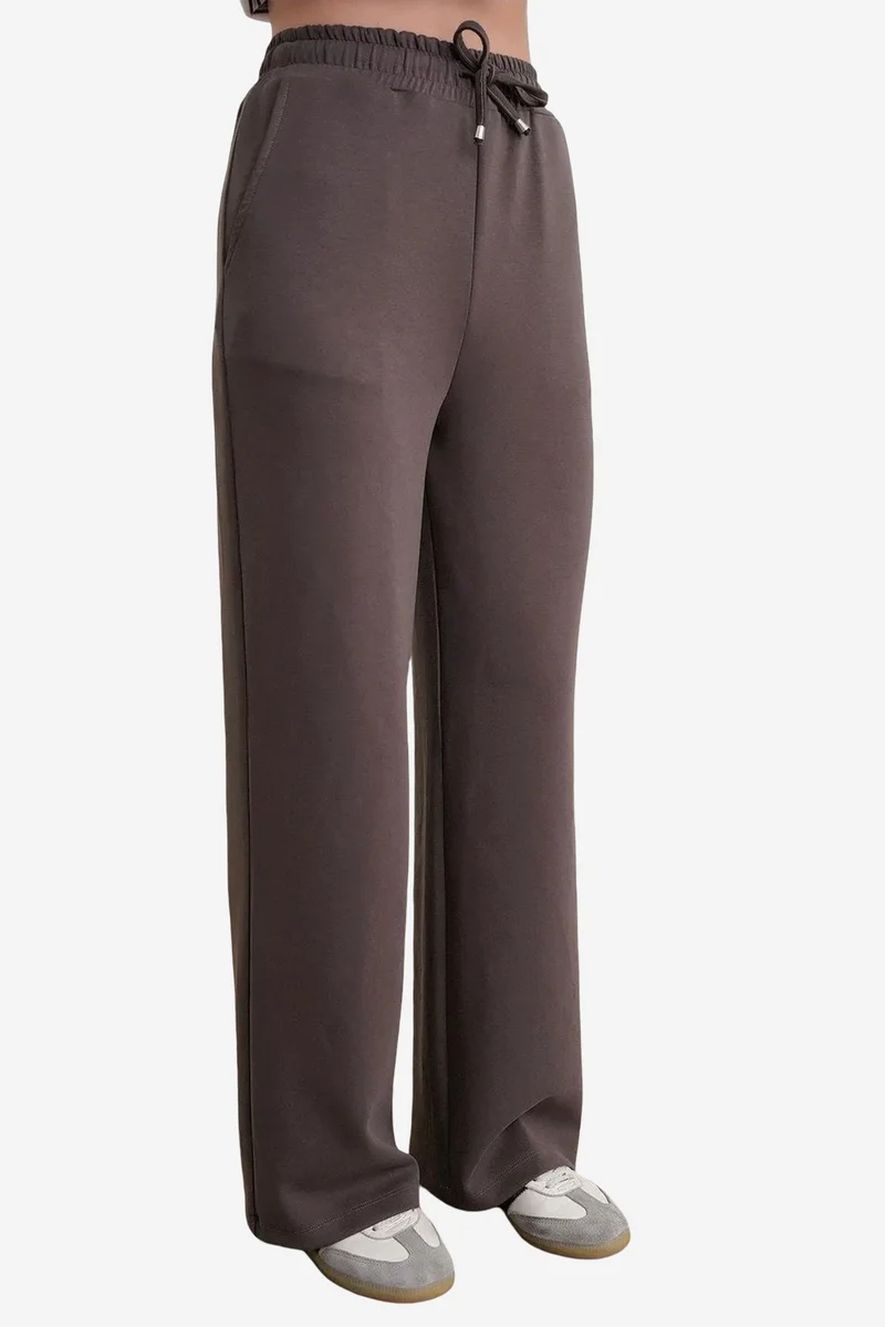 Mixray MIXRAY High Waist Pull On Straight Leg Pants with Pockets