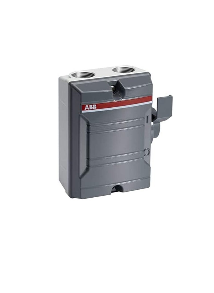 ABB - ABB Weatherproof Isolator 25A 3P GREY KSE325 Enclosed Switch DisconnectorTPN 2CMA142412R1000 - Image 1