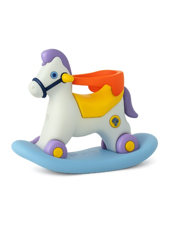 حصان هزاز بلاستيكي للأطفال – تصميم آمن ومرح، ألوان زاهية، مناسب من عمر 1 إلى 4 سنوات - Image 2