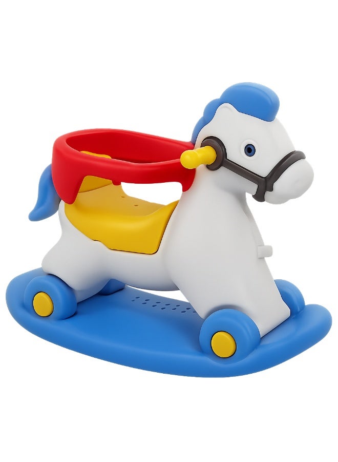 حصان هزاز بلاستيكي للأطفال – تصميم آمن ومرح، ألوان زاهية، مناسب من عمر 1 إلى 4 سنوات - Image 3
