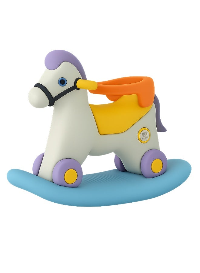 حصان هزاز بلاستيكي للأطفال – تصميم آمن ومرح، ألوان زاهية، مناسب من عمر 1 إلى 4 سنوات - Image 4