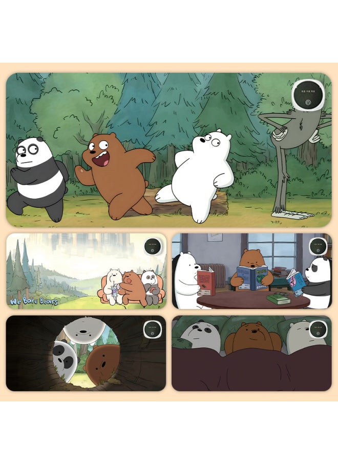 Let's Naked Bear Heating Pad Warm Desk Pad Office Computer Desktop Heating Mouse Pad-Color:800x330mm-Pattern:Jr-we Bare Bears 112
